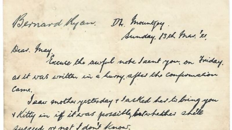 One of the last letters of Bernard “Barney” Ryan who was just 20 when he went to the gallows.