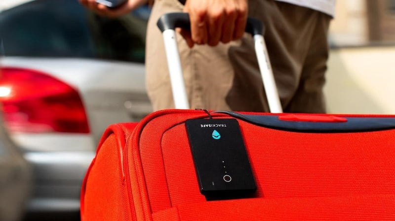 The Trackisafe luggage device – sold in Ireland by Vodafone as V-Bag – will set you back €60, plus €2.99 for a month to keep the service active.