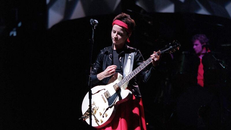 Dolores O’Riordan performs with The Cranberries in Holmdel, New Jersey, on September 9th, 1996. Photograph: Ozier Muhammad/The New York Times