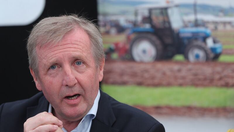 Minister for Agriculture, Food and the Marine Michael Creed at the National Ploughing Championships in Co Carlow. Phototgraph: Niall Carson/PA Wire