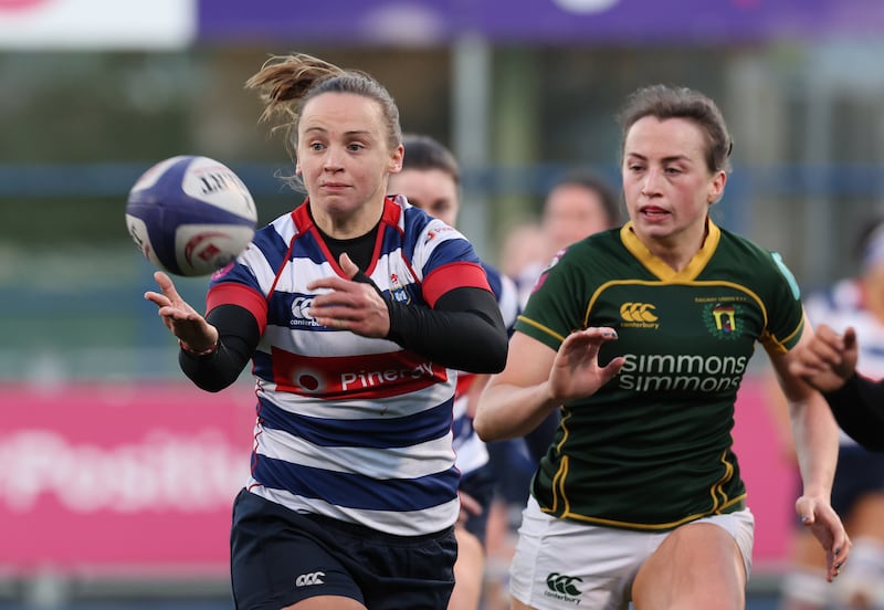 Michelle Claffey in action for Blackrock College in the Energia All-Ireland Women's League Division One Final against Railway Union. Photograph: Lorraine O’Sullivan/Inpho