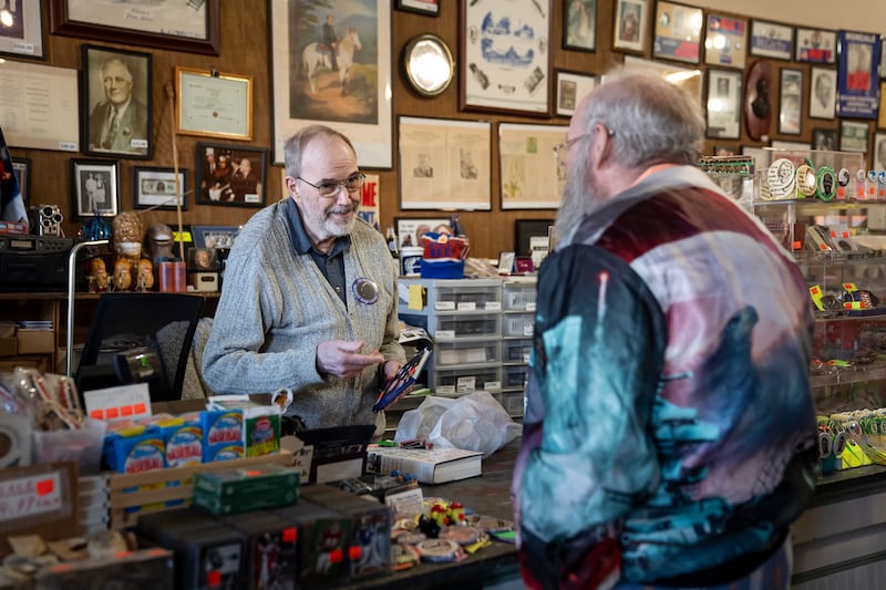 Philip Kurland, the owner of the Plains Trading Post in Georgia. Photograph: Nicole Craine/New York Times
                      