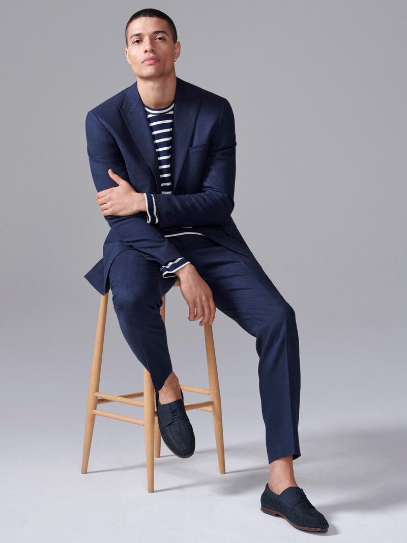 Navy casual suit, €219 from Marks & Spencer