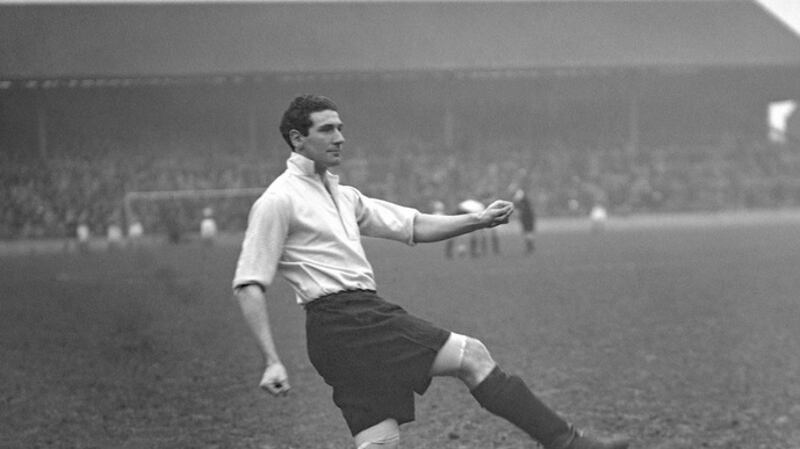 Dr Kevin O’Flanagan in action for Arsenal against West Ham in 1946. Photograph:  PA