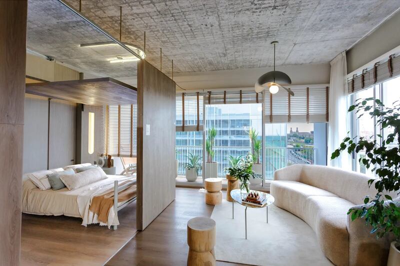 This one-bedroom loft apartment is located in the Quartier District of Buenos Aires