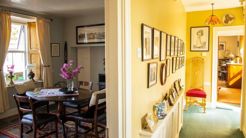 The breakfast room and hallway at Kilcannon House in Co Waterford. Photograph: Patrick Browne