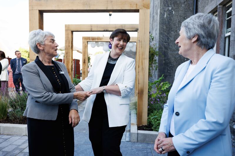 Sr Helen Culhane (left) with Norma Foley and Sr Brenda Dolphin at the centre on Tuesday. Photograph: Eamon Ward