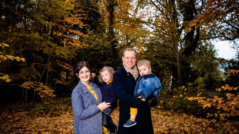 Jeananne Craig and family: “We spent money on professional packers who boxed up the contents of our two-bedroom flat in a matter of hours.” Photograph: Mark Hamill Photography