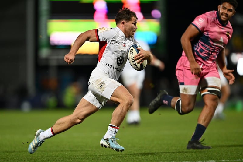 Antoine Dupont in action for Toulouse against Exeter Chiefs in the Champions Cup on December 15th. Photograph: Dan Mullan/Getty Images