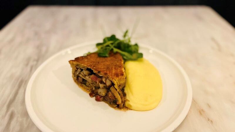 Conor Halpenny’s Dexter beef, Ard Mhacha shiitake and dry cured bacon pie.