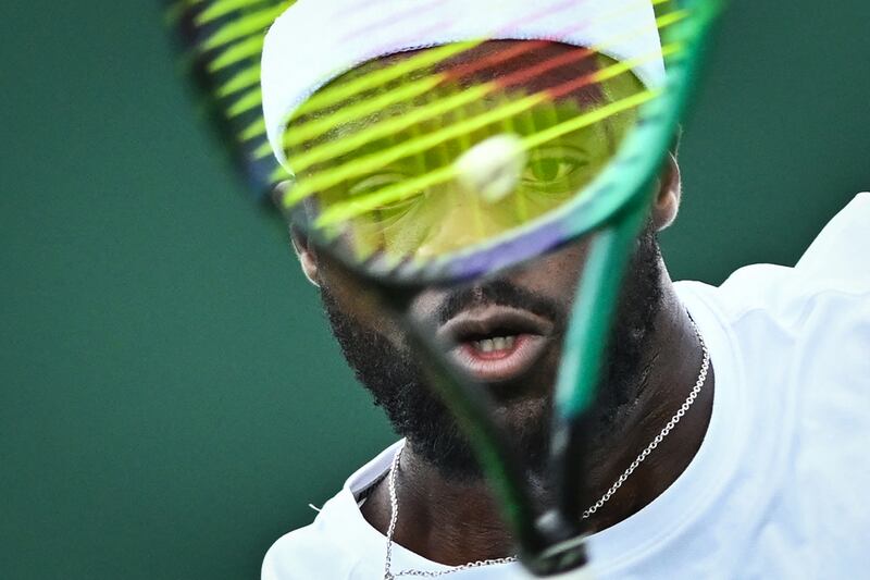 Frances Tiafoe in action against China's Wu Yibing at Wimbledon on Wednesday. Photograph: Glyn Kirk/AFP via Getty Images