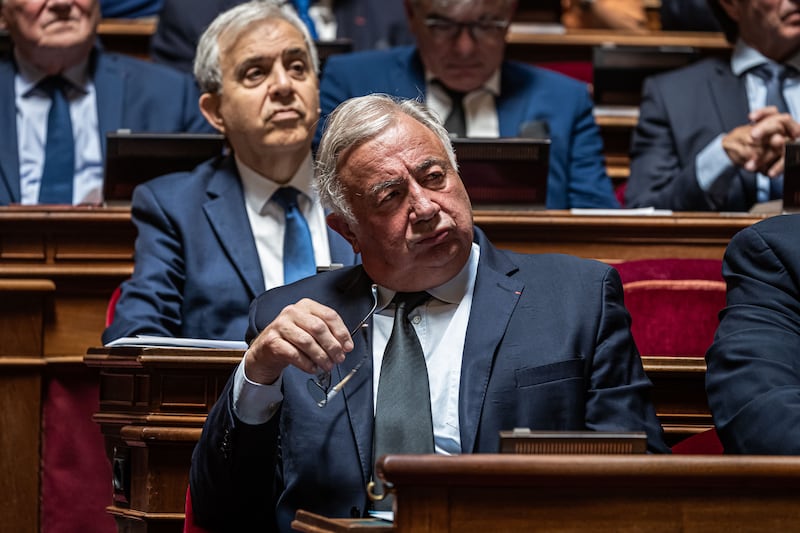 French senate president Gérard Larcher. Photograph: Christophe Petit Tesson/EPA