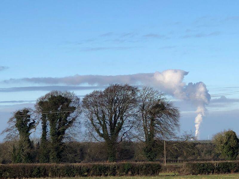 Smoke rising above Edenderry Power Plant in Co Offaly. Photograph: Brenda Fitzsimons