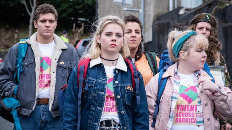 Derry Girls: James Maguire, Saoirse-Monica Jackson, Jamie-Lee O’Donnell, Nicola Coughlan and Louisa Clare Harland