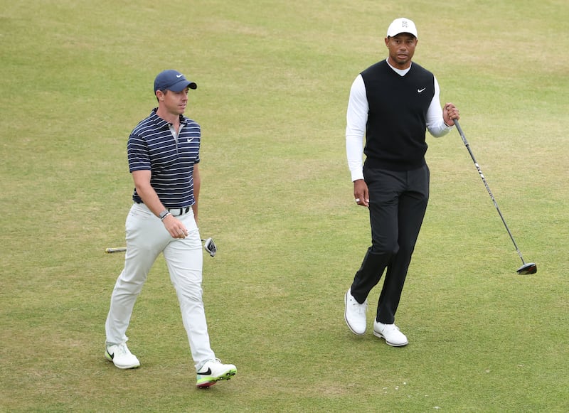 Rory McIlroy and Tiger Woods set up a new joint venture firm, TMRW Sports, that is to take 'progressive approaches to sports, media and entertainment'. Photograph: Warren Little/Getty