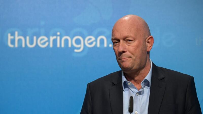 Thomas Kemmerich: ‘Resigning is unavoidable . . . the AfD tried a trick yesterday to damage democracy.’ Photograph: Jens Schlueter/AFP via Getty