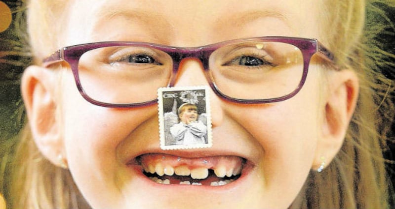 Schoolgirl Paris Curtis could be one of the youngest faces to appear on a stamp in Ireland. Photograph: Dara Mac Dónaill/ The Irish Times