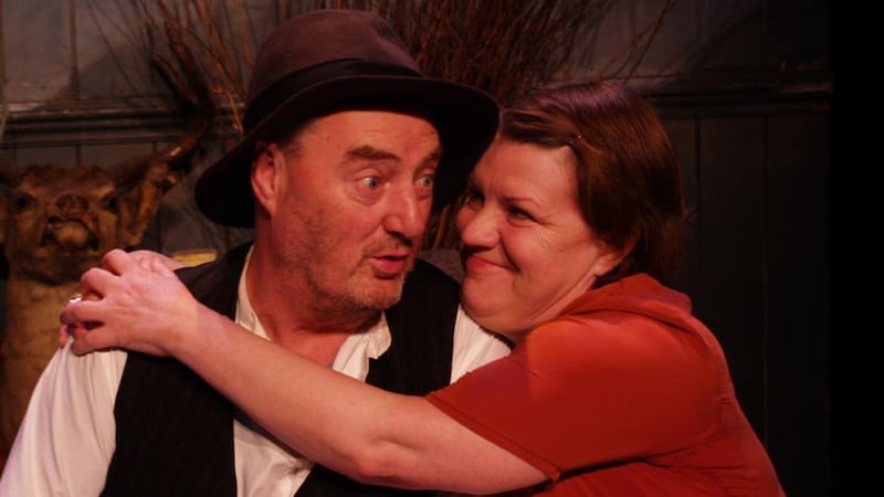 Jon Kenny performing with fellow actor Mary McEvoy