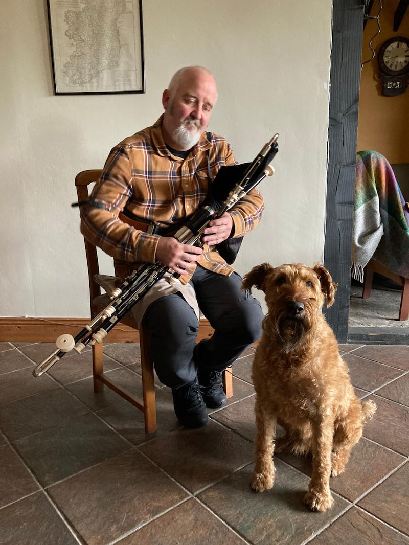 Playing a set in C with Irish terrier Oscar. 'The whole thing vibrates... It gets into your subconscious and takes you places'