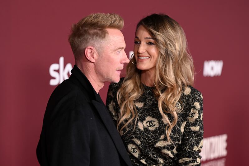 Ronan Keating and Storm Keating attend the world premiere of Boyzone: No Matter What at The Roundhouse in London, England. Photograph: Kate Green/Getty Images