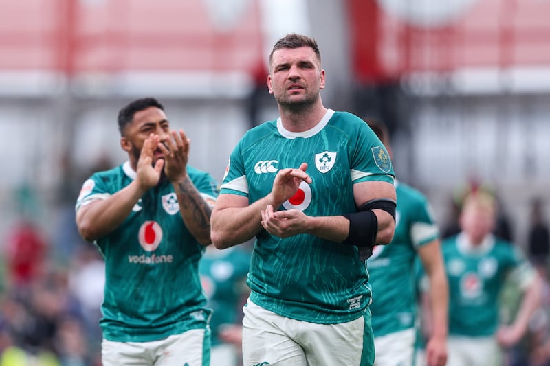 Tadhg Beirne after Ireland's loss to France. Photograph: Ben Brady/Inpho