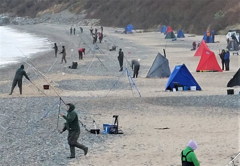 Roney Point beach in Co Wexford, full of young anglers. The recently launched IFSA Cast Programme chose Roney Point, near Courtown on the southeast coast, for its inaugural outing.