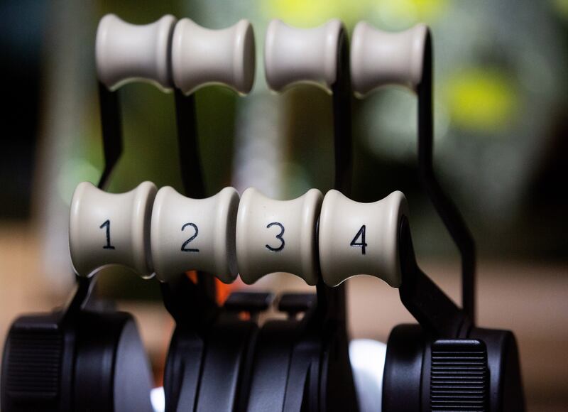 The thrust levers in the cockpit. Photograph: Lindsey Wasson/The New York Times