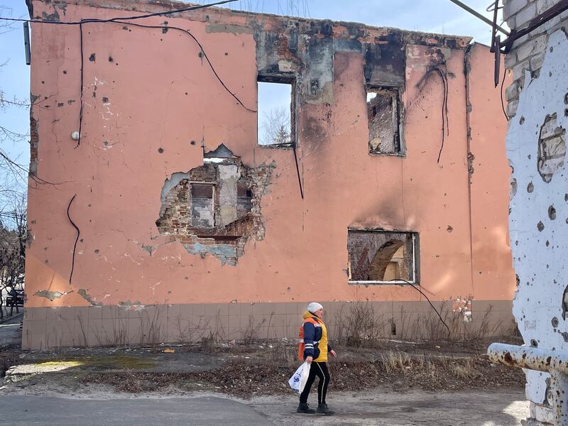 Russia's five-month occupation of Izium, which began on April 1st, 2022, left thousands of buildings destroyed and damaged. Photograph: Daniel McLaughlin