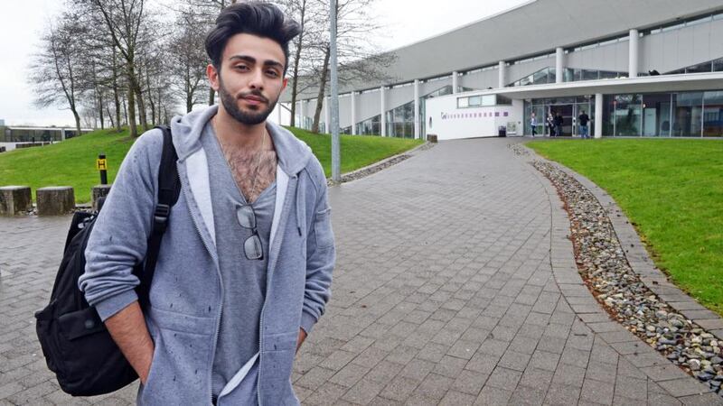 Ghaith Shaal, who is studying at Blanchardstown IT. “When I came here I could barely speak English, that’s why I struggle in college a bit,” he says. Photograph: Eric Luke