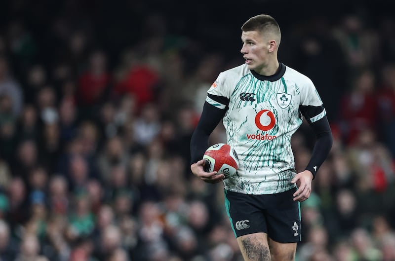 Sam Prendergast made his senior debut for Ireland against Argentina in November 2024 at the age of 21. Photograph: Dan Sheridan/Inpho