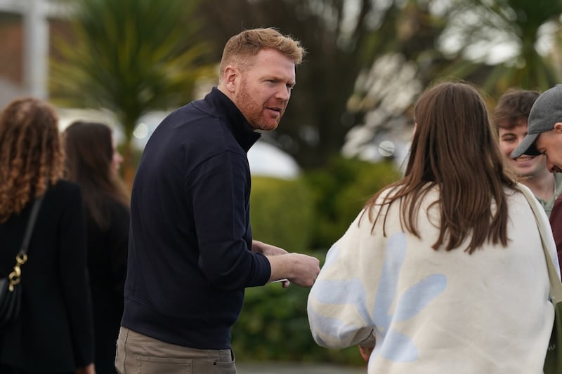 Gary Gannon arriving for the count at RDS Simmonscourt. Photograph: PA