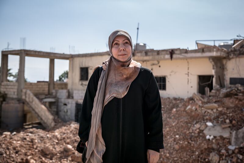 Hwayda Amhaz (45) said her mother was alone when she was killed in an air strike. Photograph: Sally Hayden