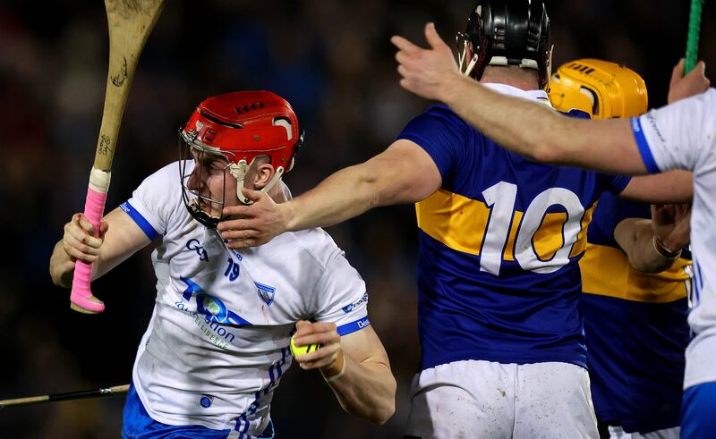 Carthach Daly of Waterford and Tipperary’s Dan McCormack in action. Photograph: Ryan Byrne/Inpho