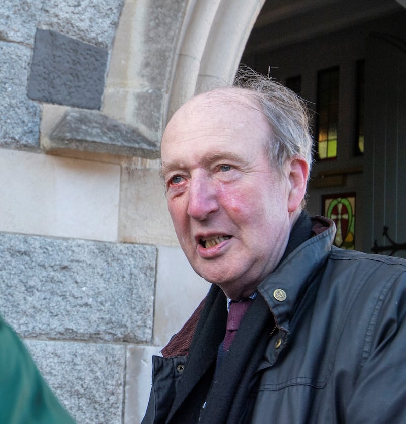 Former minister Shane Ross at Michael O'Regan's funeral