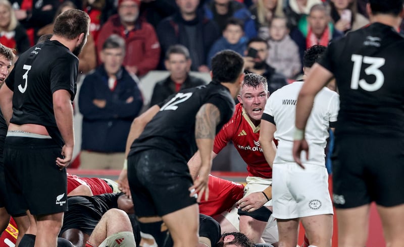 Peter O'Mahony has joined up with the Ireland squad after his appearance for Munster against the New Zealand XV. Photograph: Dan Sheridan/Inpho 