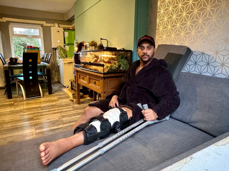 Delivery rider Alan Jose de Lima (35) was assaulted and robbed in Finglas, north Dublin on October 12th after making a food delivery to a house. Photograph: Alekson Lacerda
