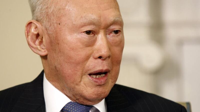 Lee Kuan Yew during a visit to the Oval Office in 2009 when he met President Barack Obama. Photograph: Jason Reed/Reuters