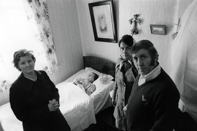 The wake of Katy Tyrell, Athy, Co Kildare. It was through a set of images of the wake that John Minihan gained access to Samuel Beckett, whom he photographed in Paris and London. Photograph: John Minihan