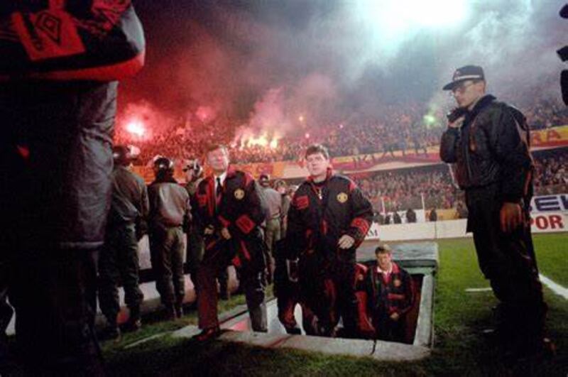 Alex Ferguson and Brian Kidd at Galatasaray in 1993