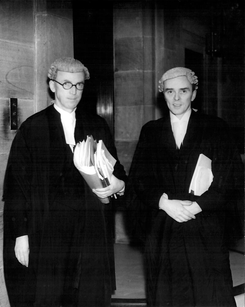 Seán MacBride (right) with Cecil Lavery. Mr Justice Lavery sat on the Supreme Court bench for the Tilson case in 1952. Photograph: Courtesy of Caitriona Lawlor