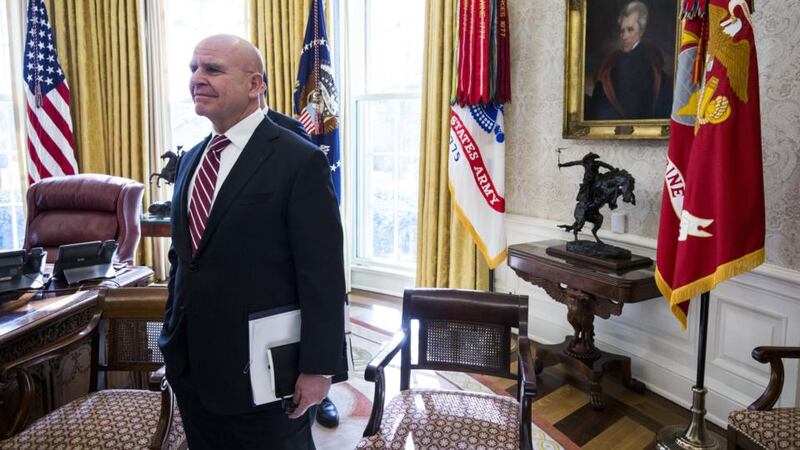 Stepping down: HR McMaster, Donald Trump’s second national-security adviser. Photograph: Zach Gibson/Bloomberg