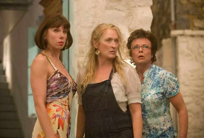 Christine Baranski with Meryl Streep and Julie Walters in Mamma Mia! Photograph: Universal Pictures