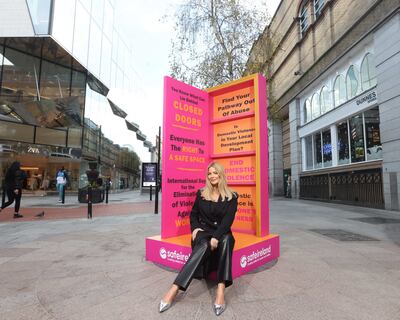 Lyra pictured on King Street Dublin to Launch Safe Ireland's Safe Home, Safe Pathways campaign. Photograph: Leon Farrell/Photocall Ireland