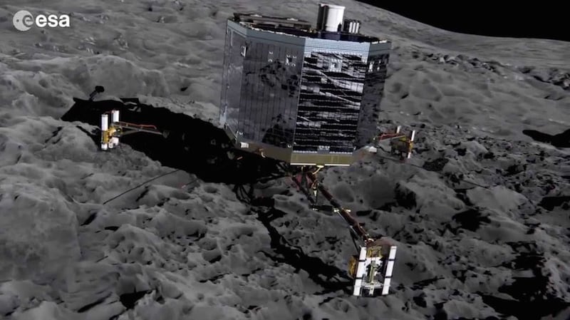 The Philae lander on comet 67P/Churyomov-Gerasimenko