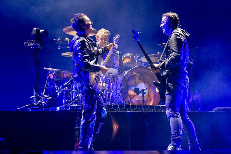 Muse performing at the 3Arena in Dublin. Photograph: Tom Honan