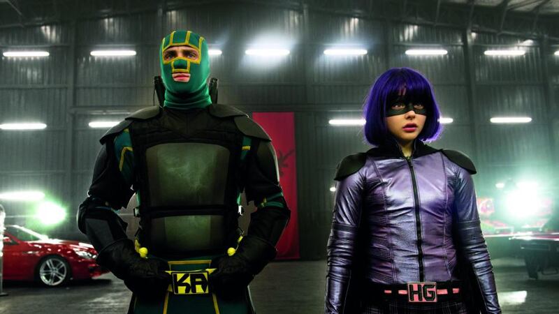 Belle of the ballbreakers: Aaron Taylor-Johnson and Chloë  Grace Moretz in Kick-Ass 2