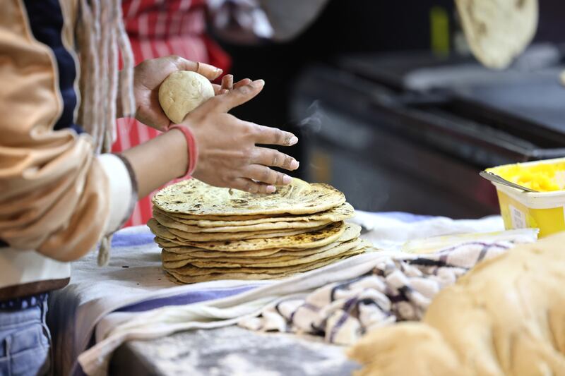 Langar at Gurdwara Guru Nanak Darbar, Ballsbridge. Photograph: Dara Mac Dónaill 