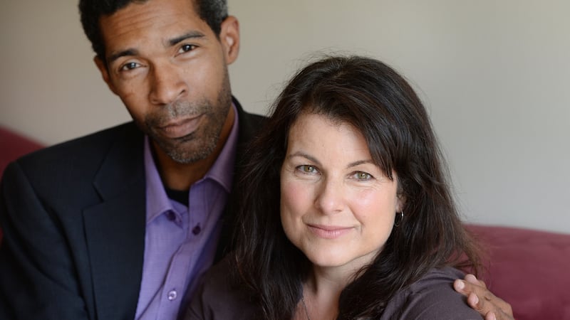 Writers Tara Flynn and her husband Carl Austin. Photograph: Alan Betson