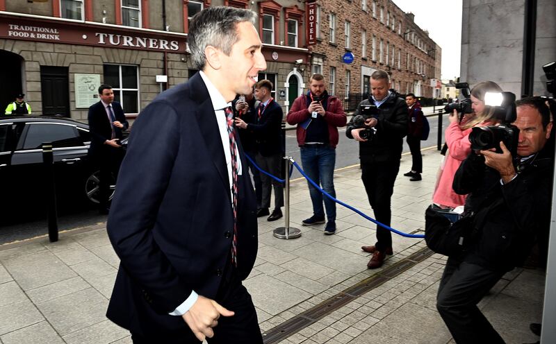 Simon Harris arrives at a meeting of the North South Ministerial Council in Armagh on Monday, a day before he is due to become taoiseach. Photograph: Oliver McVeigh/PA Wire