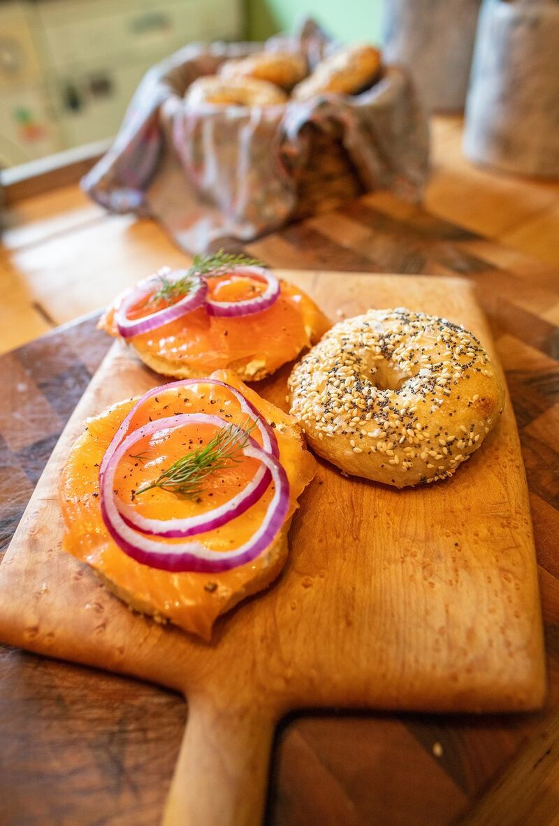 Rosie Schaap’s freshly baked bagels. Photograph: Paul Faith